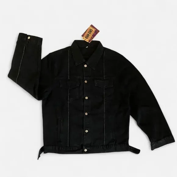 Corteiz C-Star Stitch-Down Denim Jacket Black - size XL